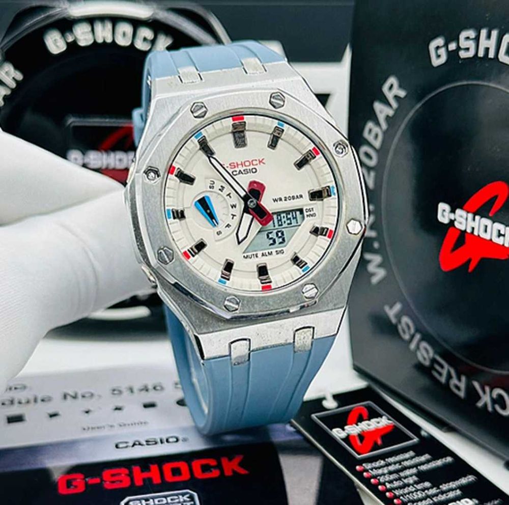 Casio GA-2100 White-Blue Edition otel stare nou