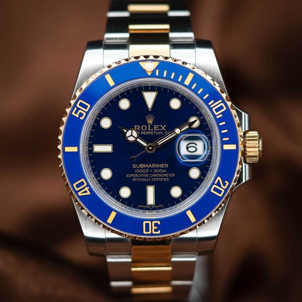 Rolex Submariner Date Bluesy 116613LB aur stare excelent