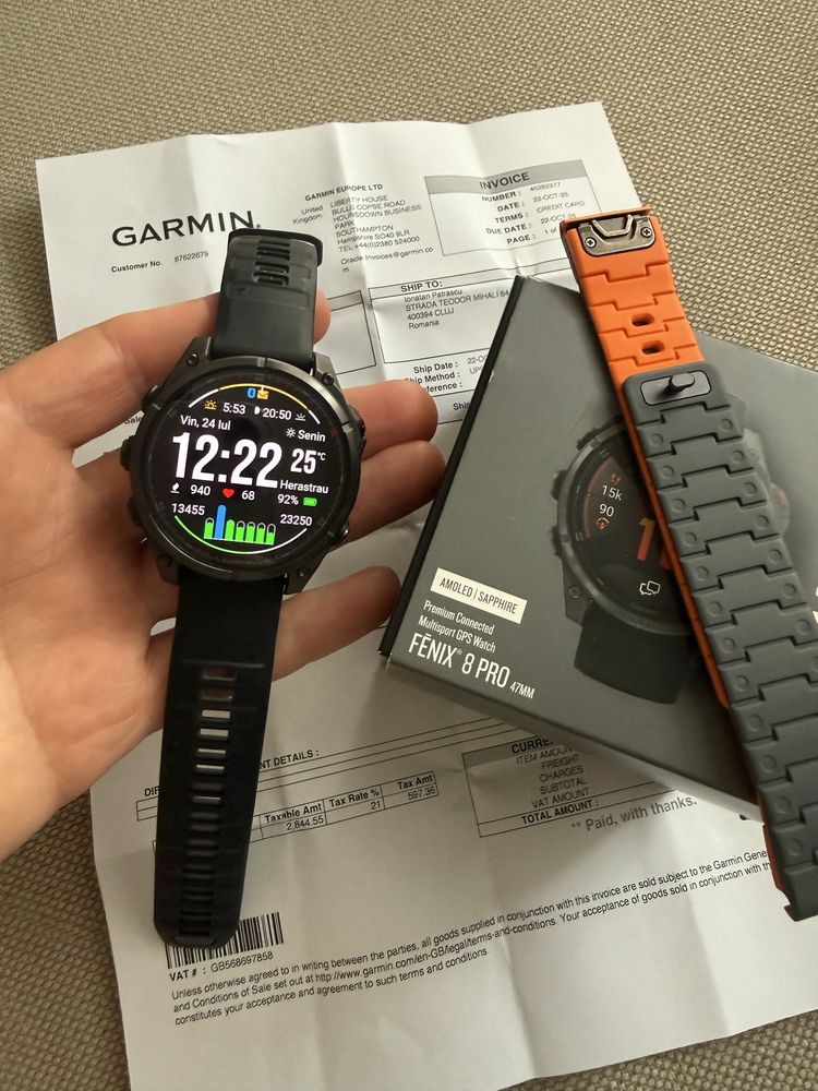 Garmin Fenix 8 Pro titan stare excelent