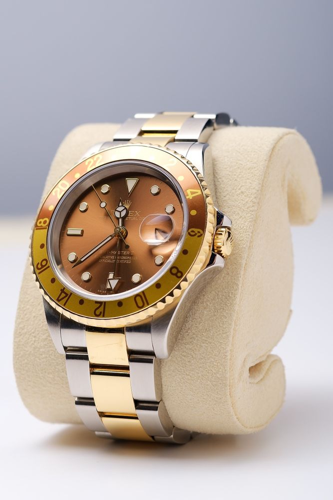 Rolex GMT-Master II Root Beer 16713T aur stare excelent