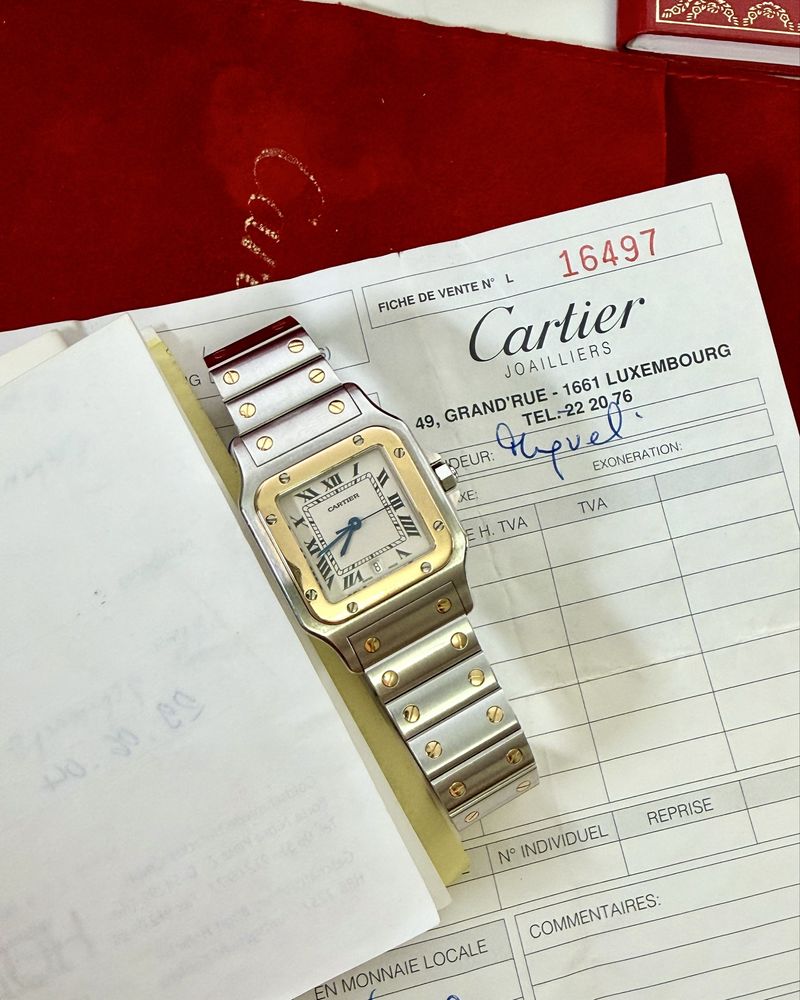 Cartier Santos Galbee 1566 aur stare bun