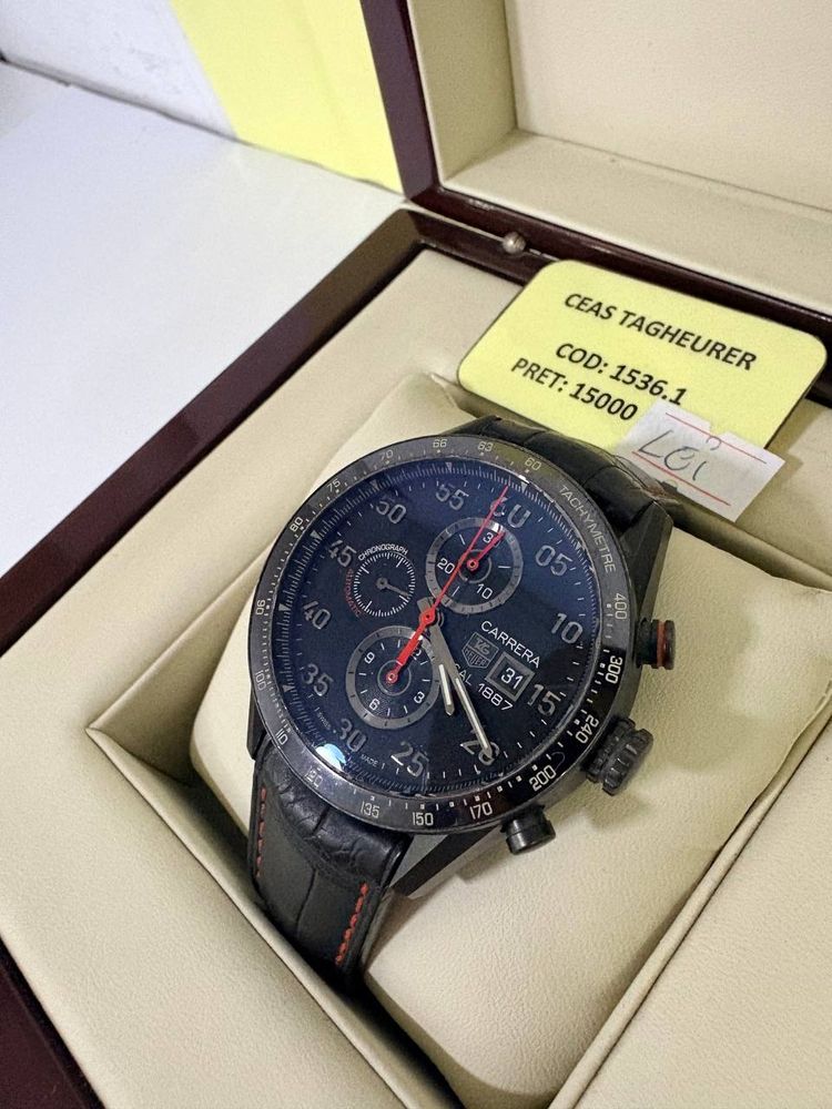 Tag Heuer Carrera Calibre 1887 Chronograph otel stare bun