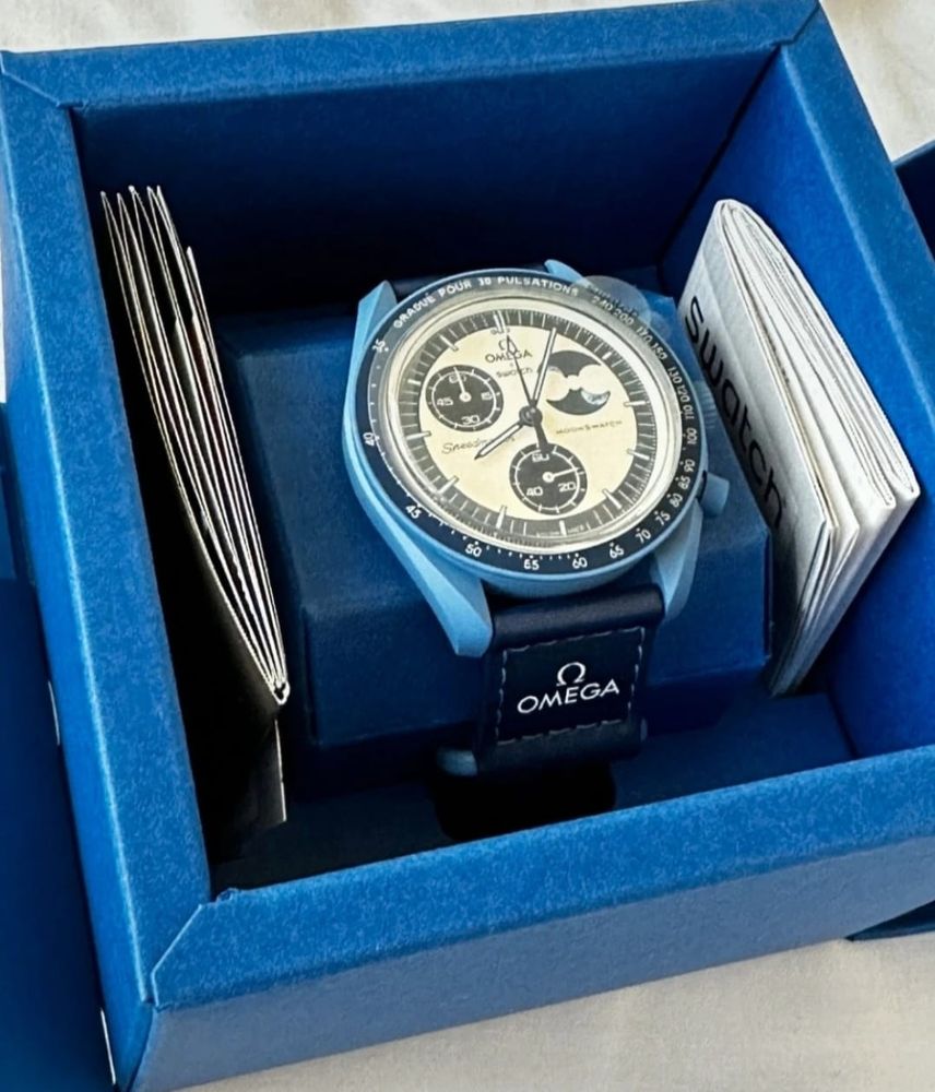Swatch Mission to the Super Blue Moonphase SO33N700 ceramica stare nou