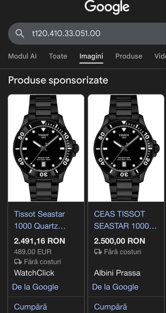 Tissot Seastar 1000 Quartz T120.410.33.051.00 otel stare nou