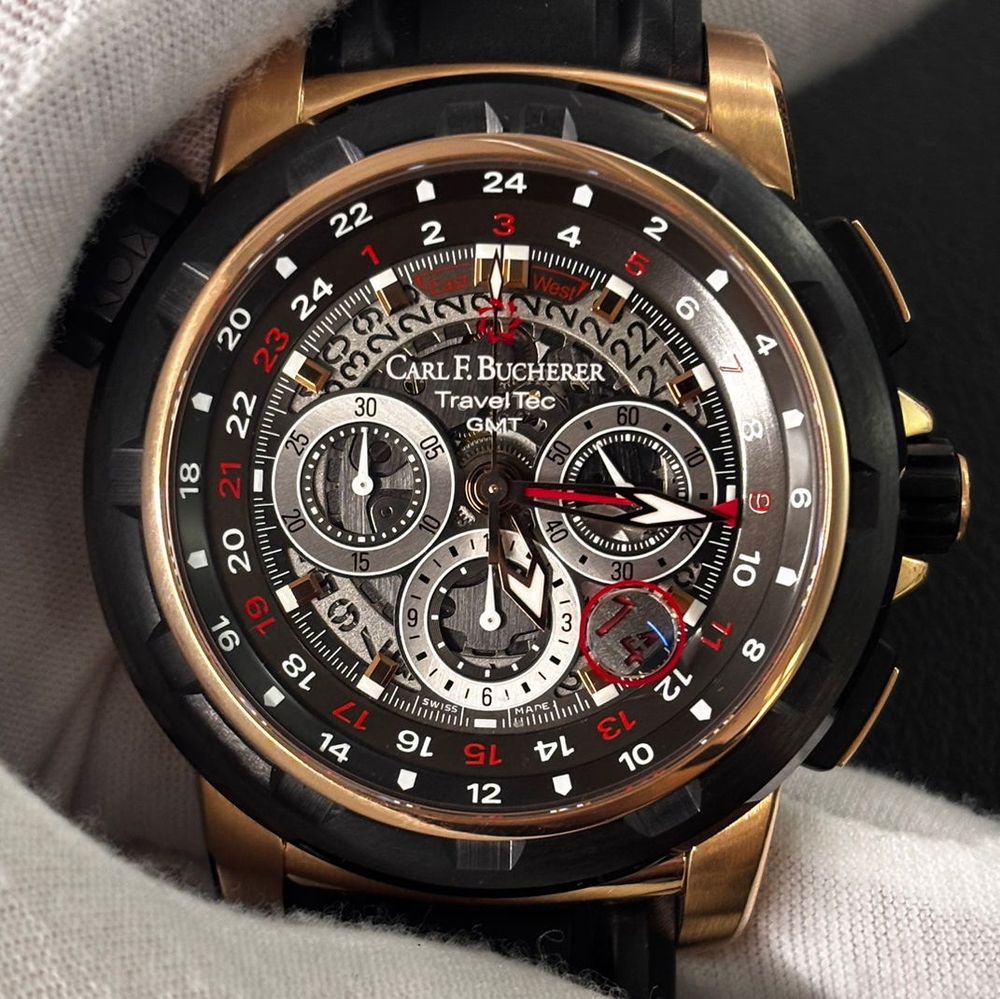 Carl F. Bucherer Patravi TravelTec GMT FourX aur stare excelent