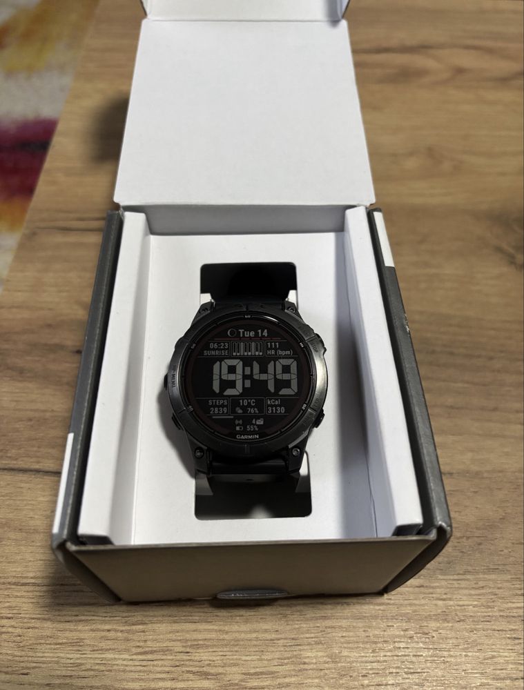 Garmin Fenix 7 Pro Sapphire Solar Titanium DLC titan stare bun