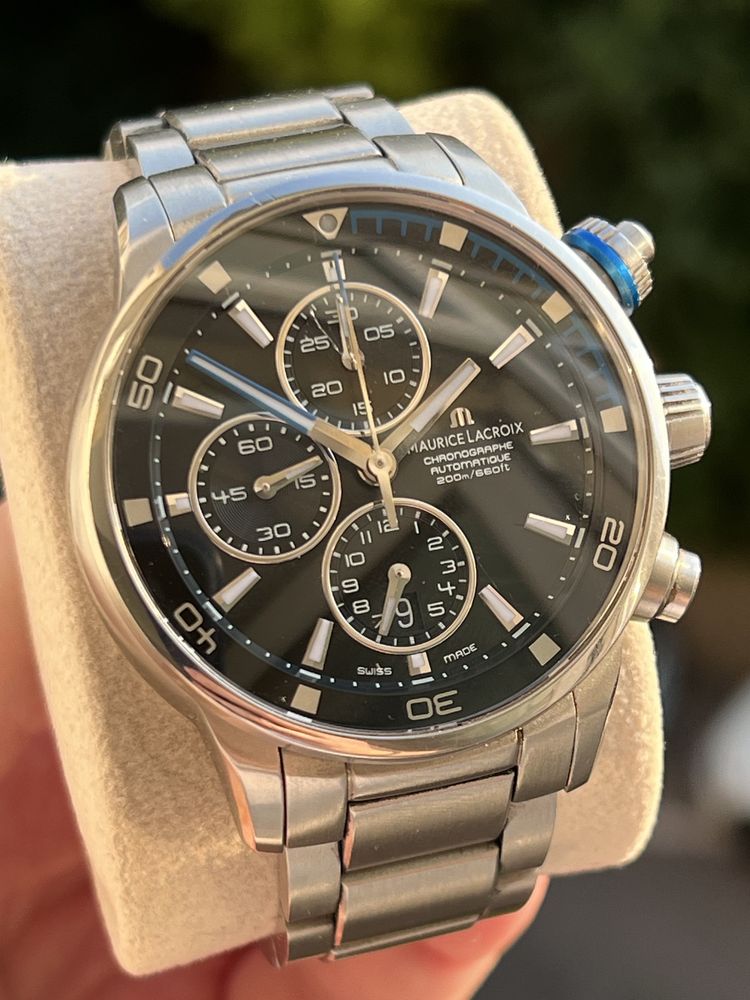 Maurice Lacroix Pontos S Chronograph PT6008-SS002-331 otel stare excelent