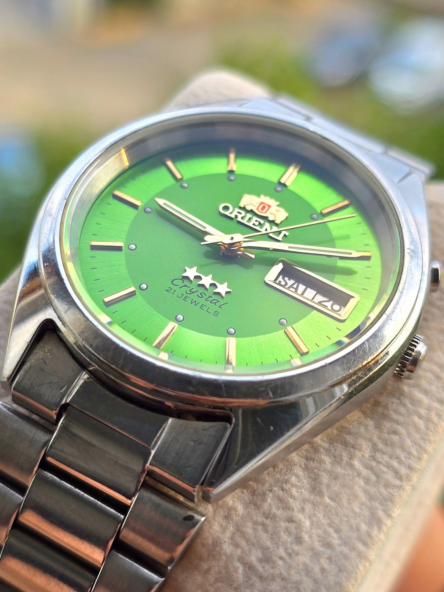 Orient Crystal Green Dial 469WA3-81 CA otel stare bun