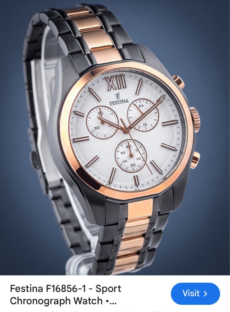 Festina F16856 F16856-1 otel stare nou