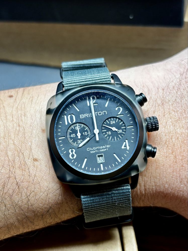 Briston Clubmaster Alpine Hunter alt material stare excelent